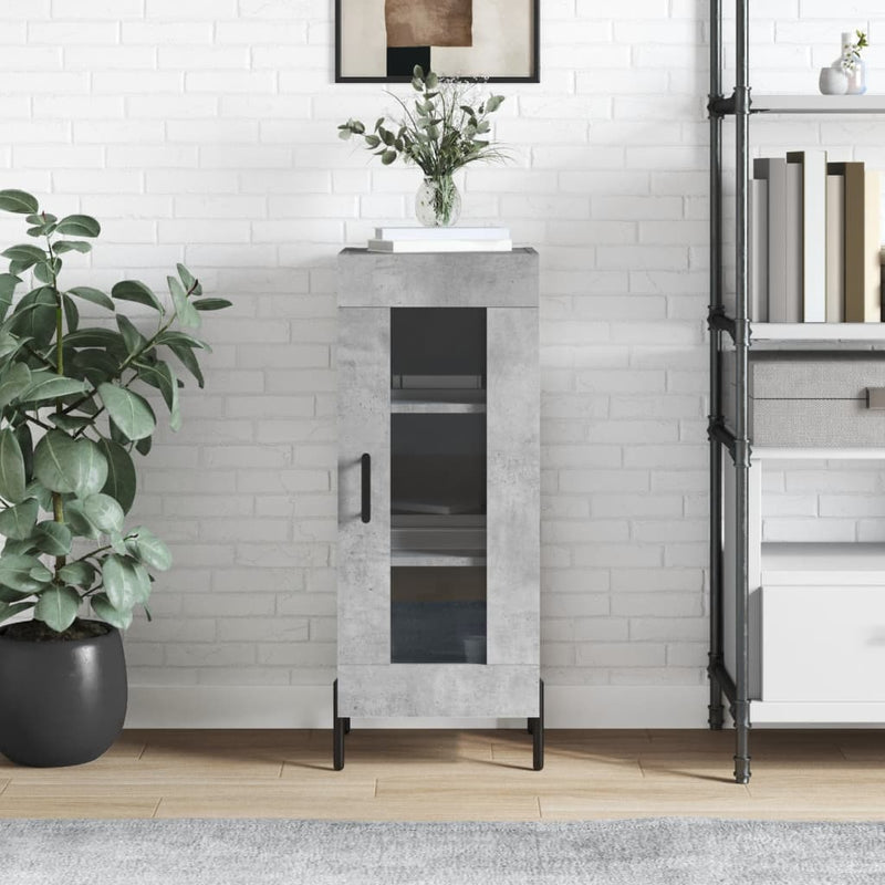Sideboard Concrete Grey 34.5x34x90 cm Engineered Wood