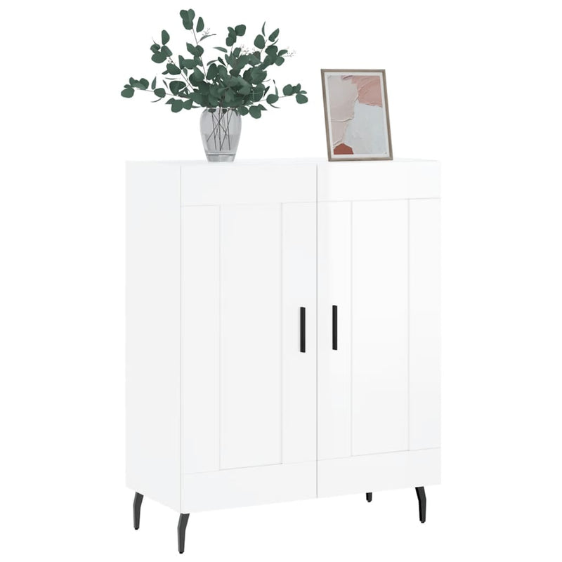 Sideboard High Gloss White 69.5x34x90 cm Engineered Wood