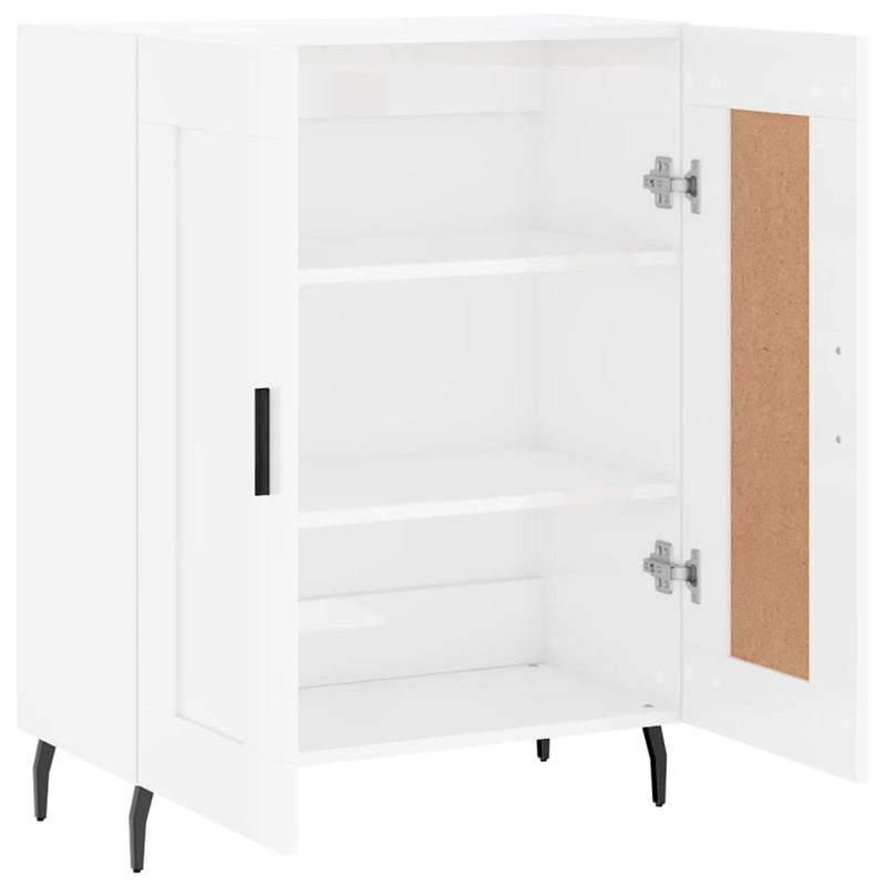 Sideboard High Gloss White 69.5x34x90 cm Engineered Wood