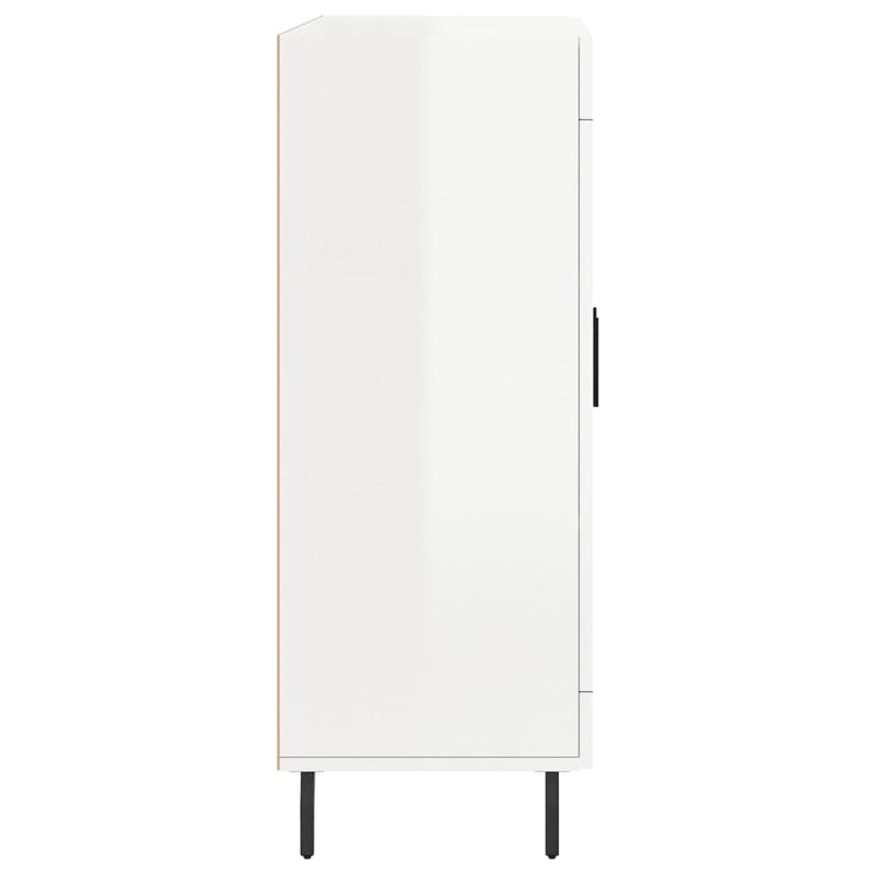 Sideboard High Gloss White 69.5x34x90 cm Engineered Wood