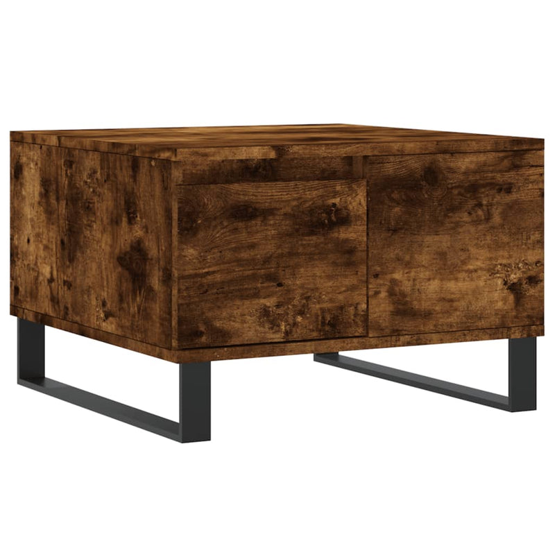 Coffee Table Smoked Oak 55x55x36.5 cm Engineered Wood