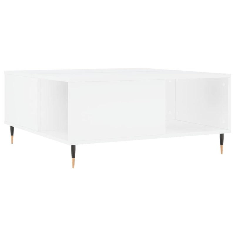 Coffee Table White 80x80x36.5 cm Engineered Wood