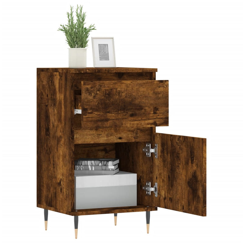Sideboards 2 pcs Smoked Oak 40x35x70 cm Engineered Wood