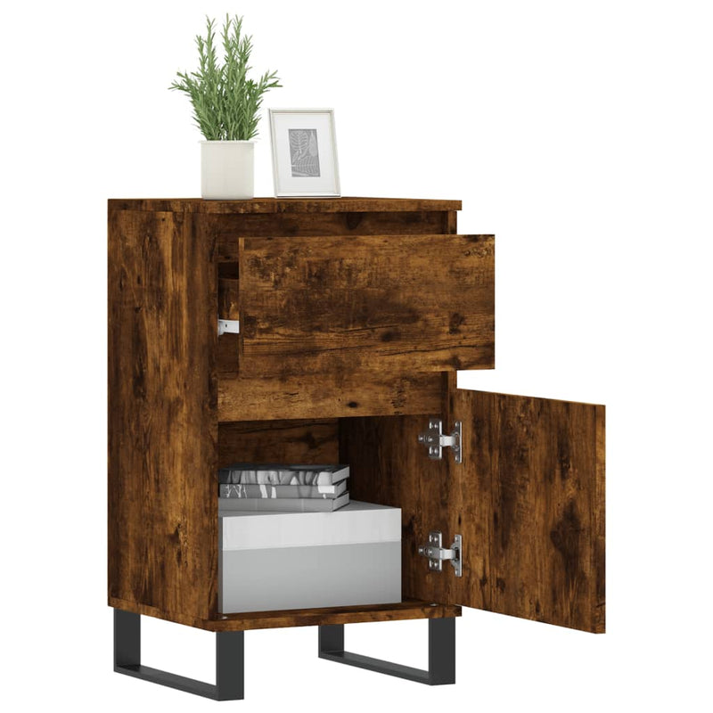 Sideboard Smoked Oak 40x35x70 cm Engineered Wood
