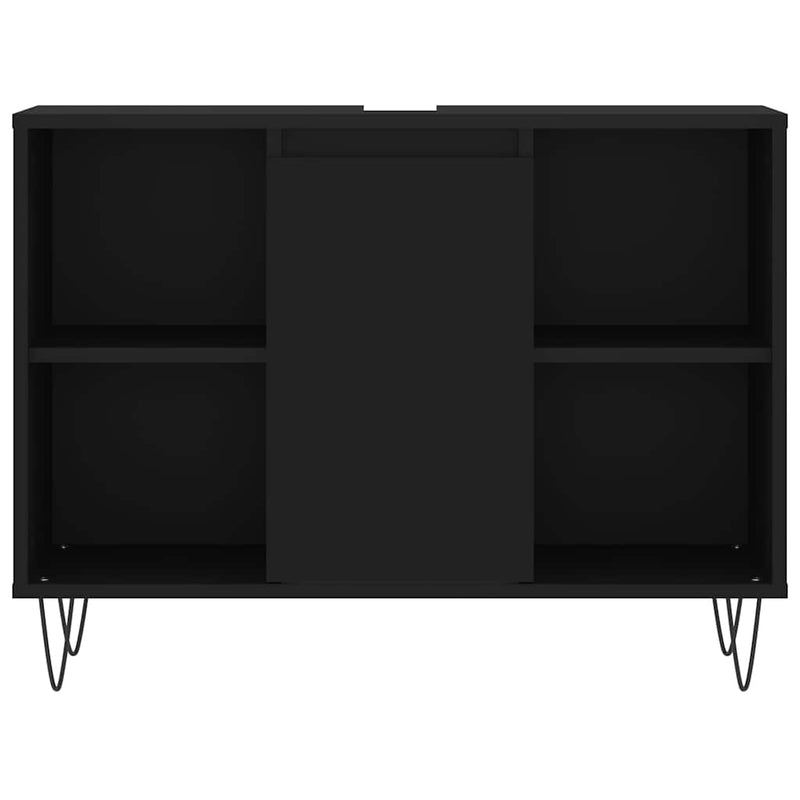 Bathroom Cabinet Black 80x33x60 cm Engineered Wood