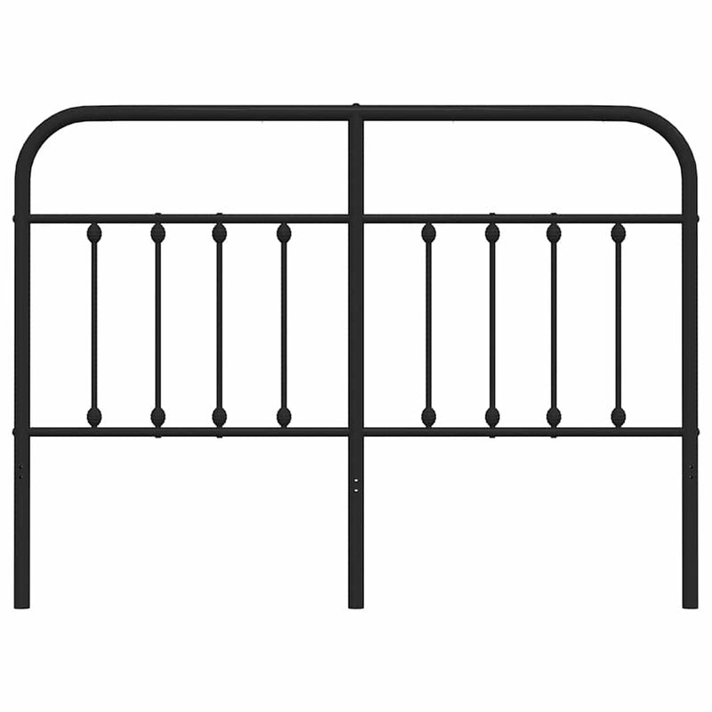 Metal Headboard Black 135 cm