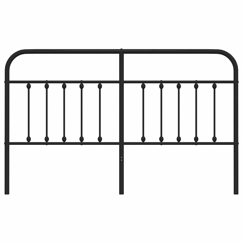Metal Headboard Black 180 cm