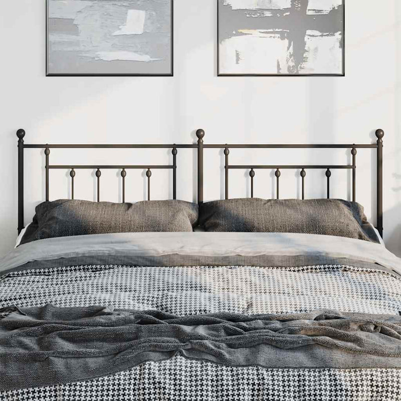 Metal Headboard Black 193 cm