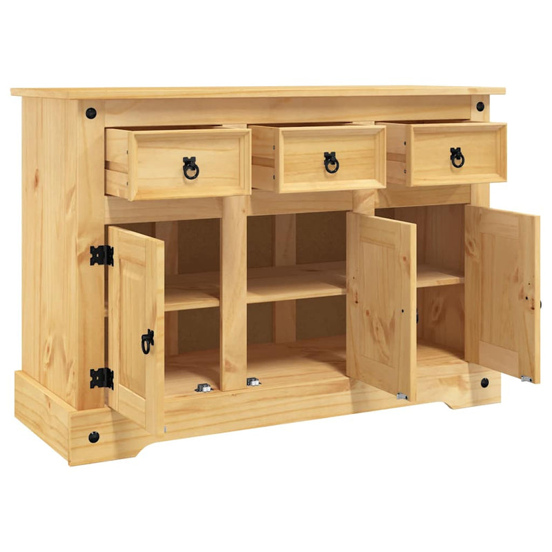 Sideboard "Corona" Brown 112x44x78 cm Solid Wood Mexican Pine