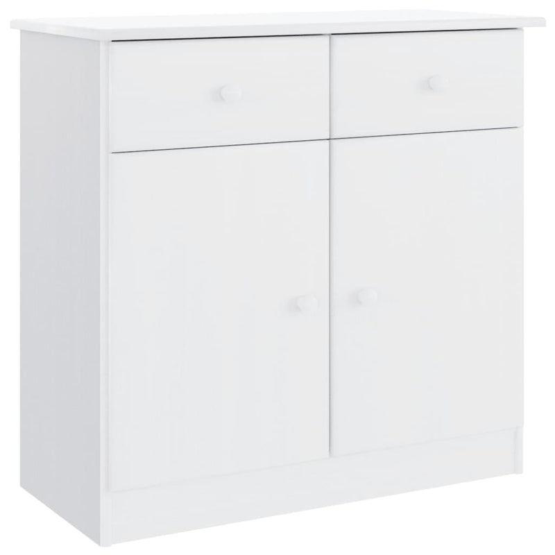 Sideboard ALTA White 77x35x73 cm Solid Wood Pine