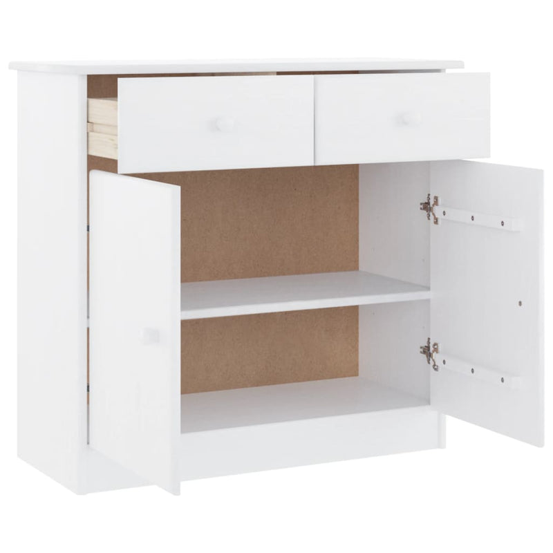 Sideboard ALTA White 77x35x73 cm Solid Wood Pine