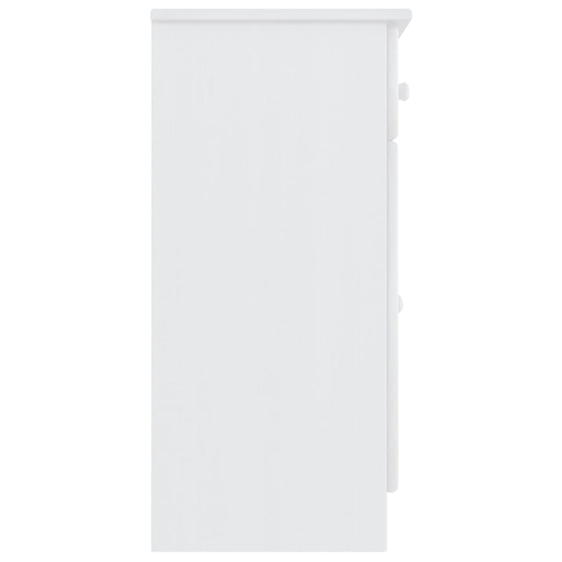 Sideboard ALTA White 77x35x73 cm Solid Wood Pine