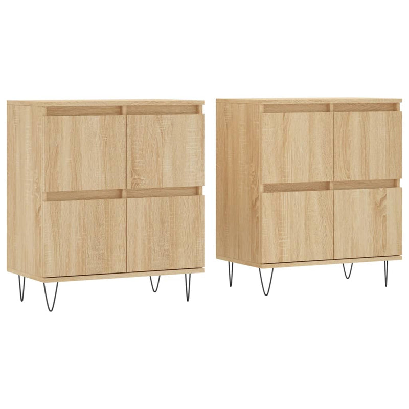 Sideboards 2 pcs Sonoma Oak Engineered Wood