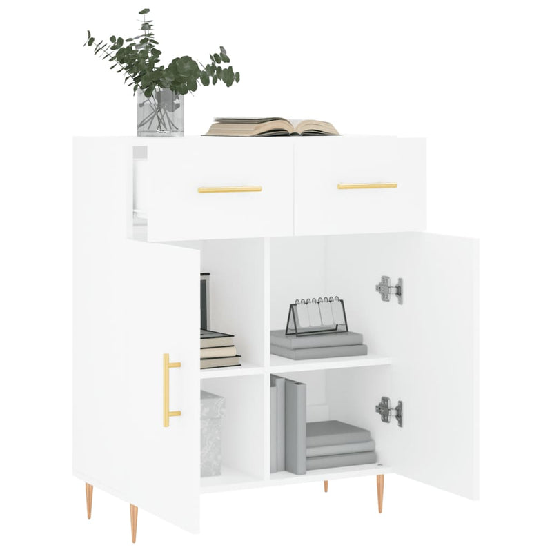 Sideboard White 69.5x34x90 cm Engineered Wood
