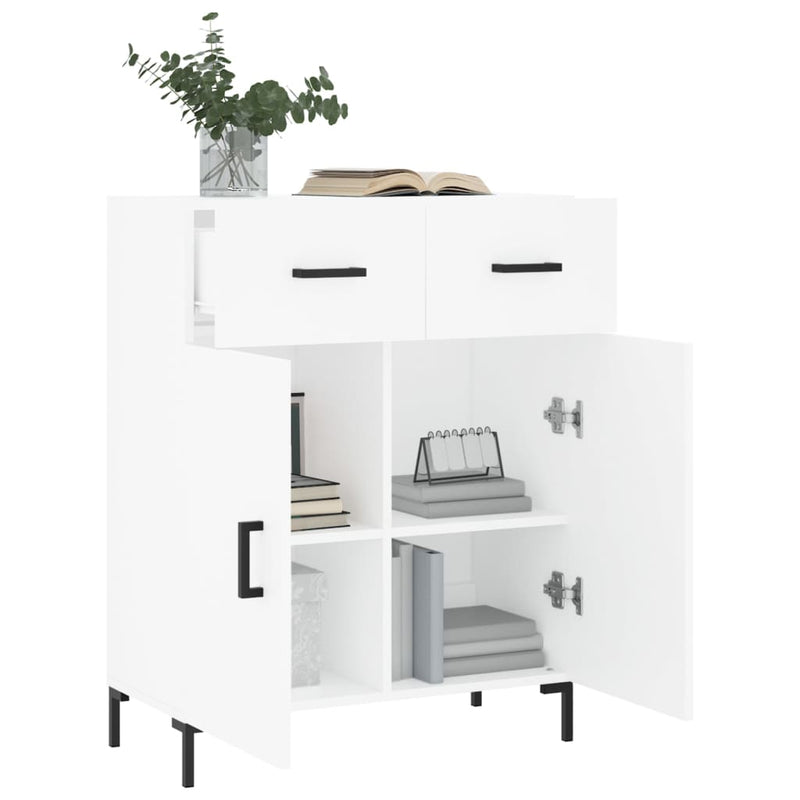 Sideboard White 69.5x34x90 cm Engineered Wood