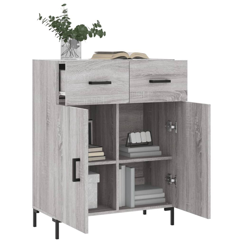 Sideboard Grey Sonoma 69.5x34x90 cm Engineered Wood