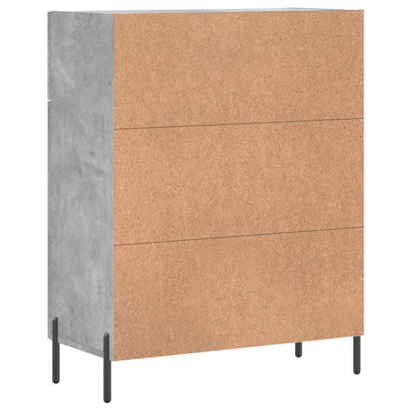 Sideboard Concrete Grey 69.5x34x90 cm Engineered Wood