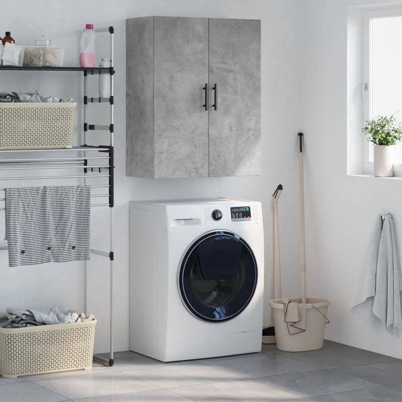 Wall Mounted Cabinet Concrete Grey 69.5x34x90 cm