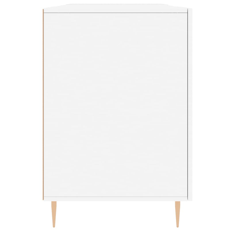Desk White 140x50x75 cm Engineered Wood
