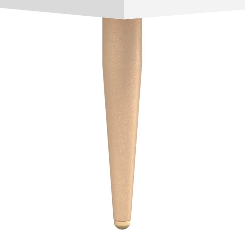 Desk White 140x50x75 cm Engineered Wood