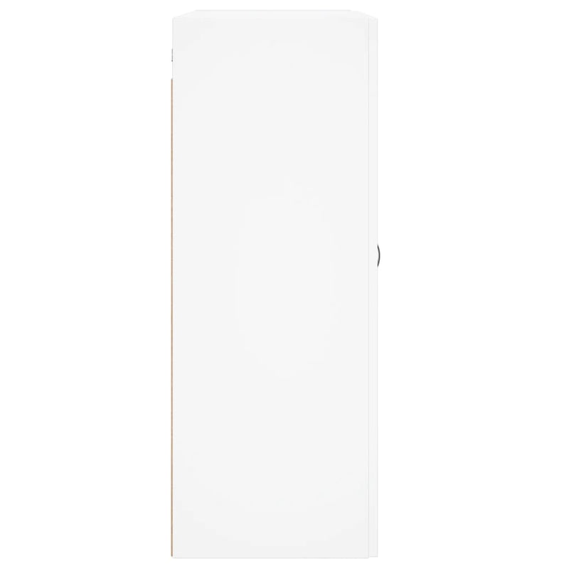 Wall Mounted Cabinet White 69.5x34x90 cm Engineered Wood