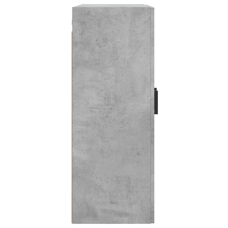 Wall Mounted Cabinet Concrete Grey 69.5x34x90 cm Engineered Wood