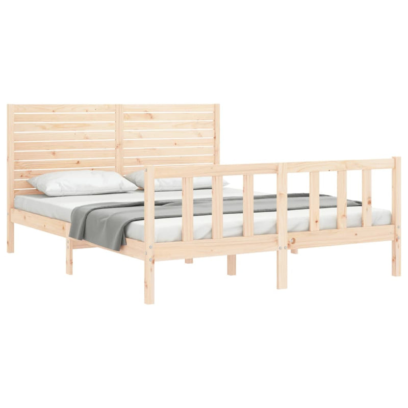 Bed Frame without Mattress 160x200 cm Solid Wood Pine
