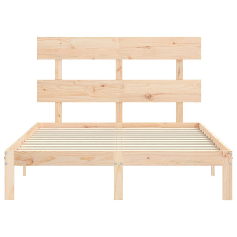 Bed Frame without Mattress Small Double Solid Wood Pine