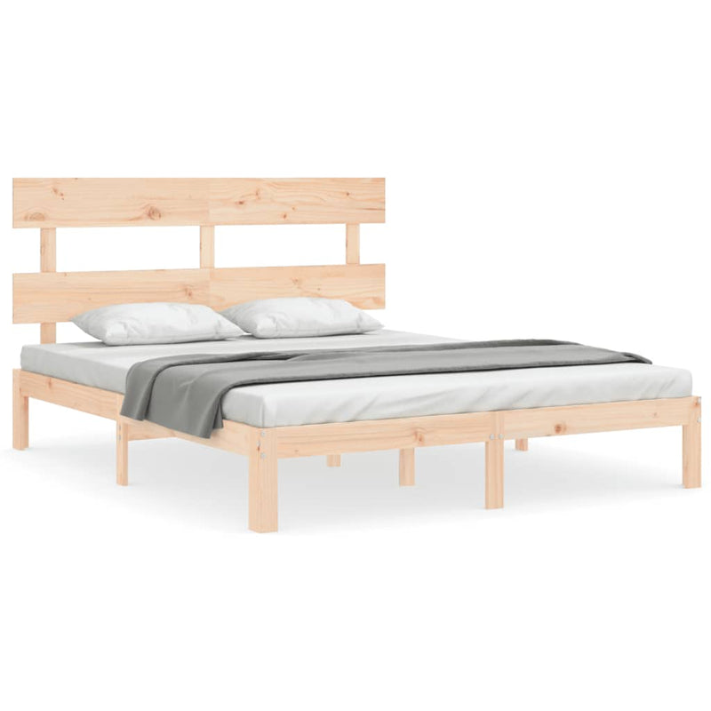 Bed Frame without Mattress 160x200 cm Solid Wood Pine