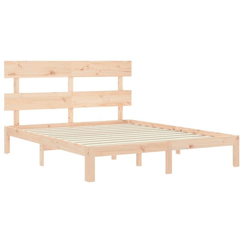Bed Frame without Mattress 160x200 cm Solid Wood Pine