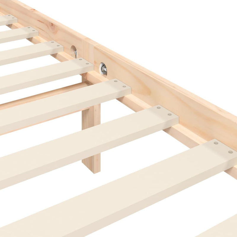 Bed Frame without Mattress 200x200 cm Solid Wood Pine