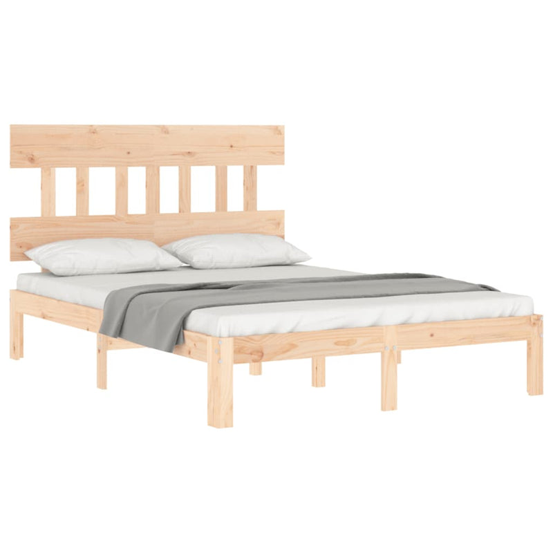 Bed Frame without Mattress 140x200 cm Solid Wood Pine