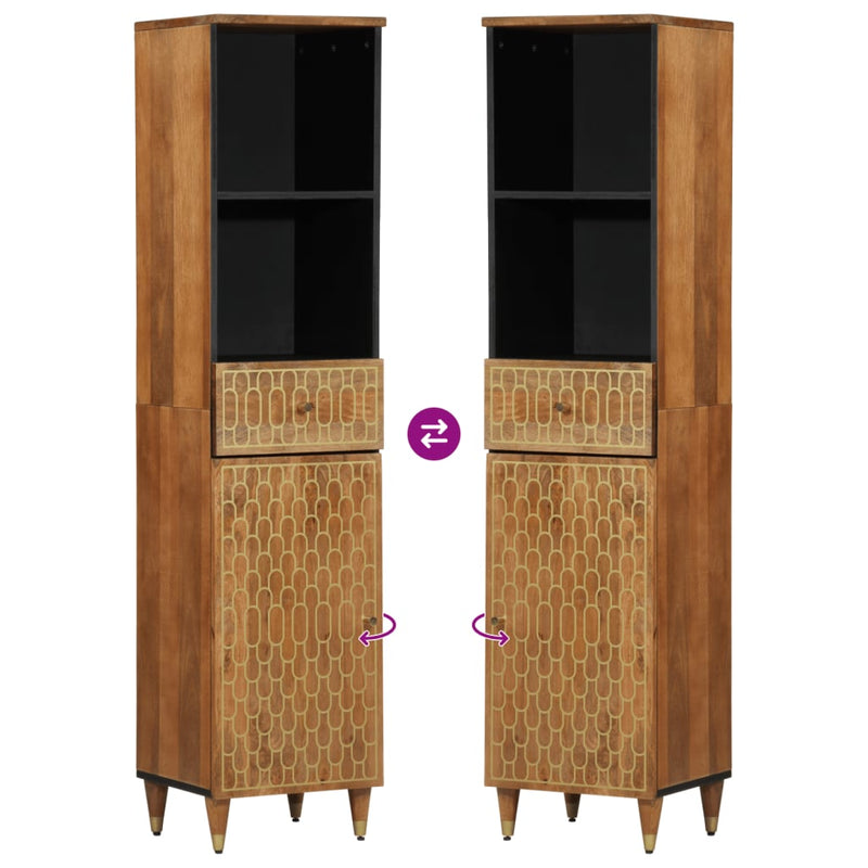 Bathroom Cabinet 38x33x160 cm Solid Wood Mango