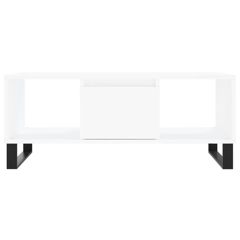 Coffee Table White 90x50x36.5 cm Engineered Wood