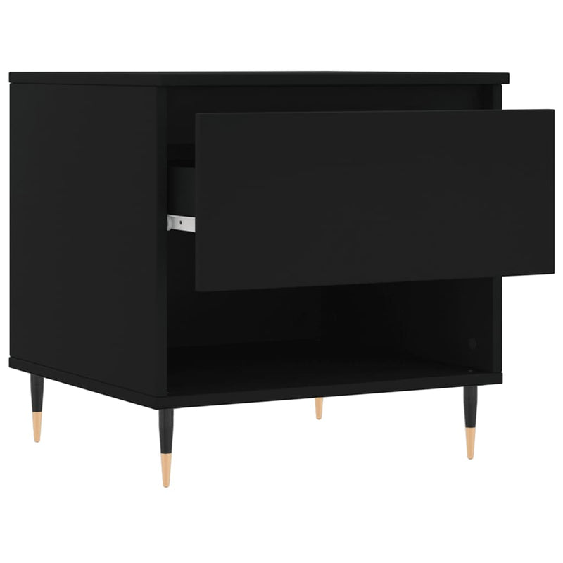 Coffee Tables 2 pcs Black 50x46x50 cm Engineered Wood
