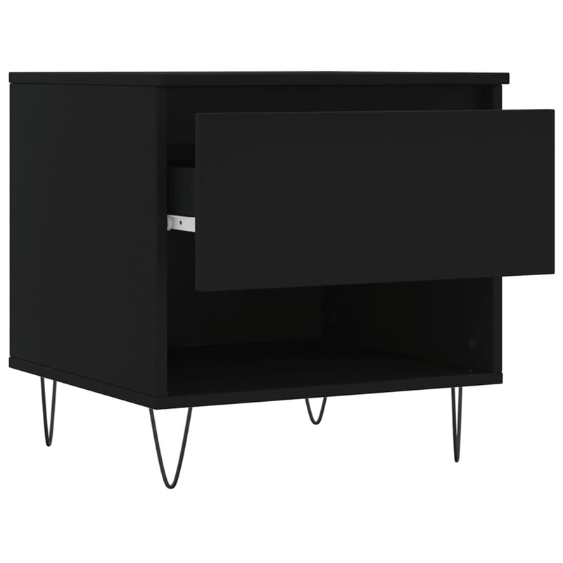 Coffee Tables 2 pcs Black 50x46x50 cm Engineered Wood