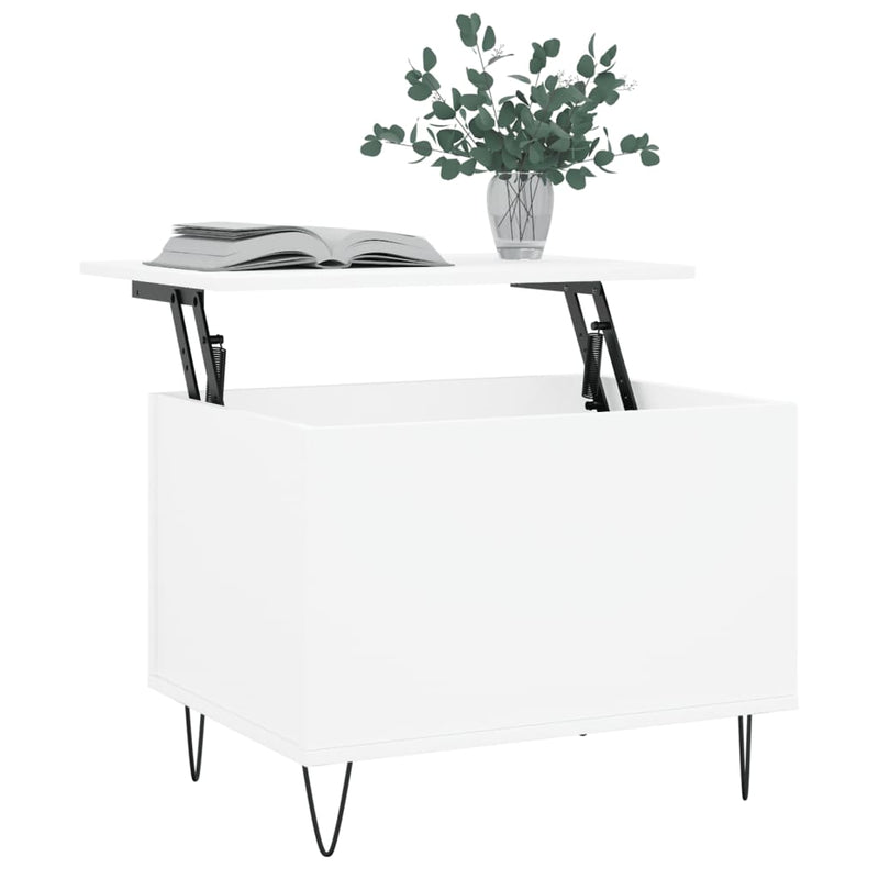 Coffee Table White 60x44.5x45 cm Engineered Wood