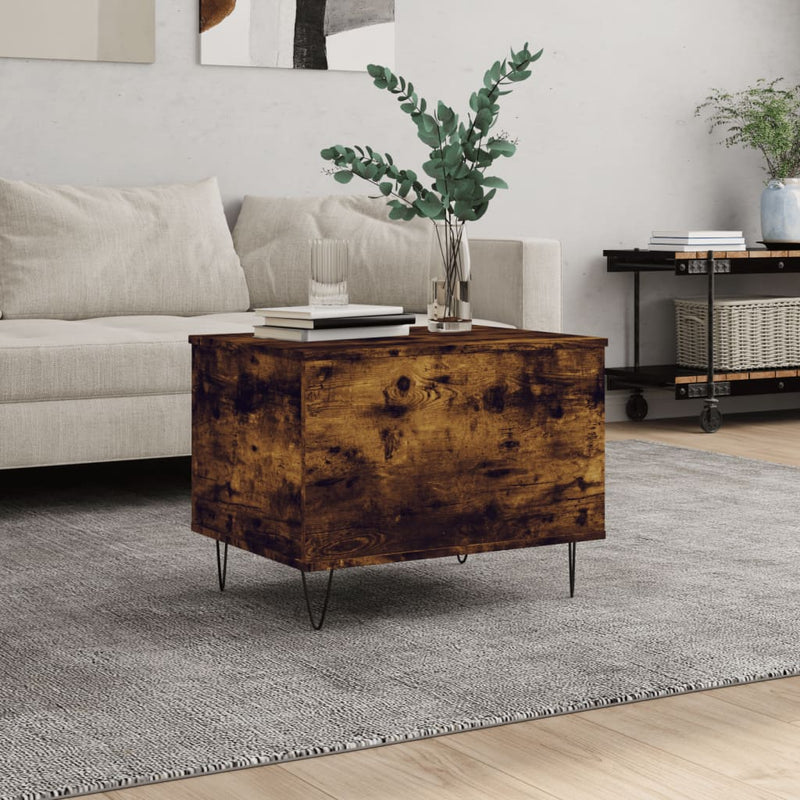 Coffee Table Smoked Oak 60x44.5x45 cm Engineered Wood