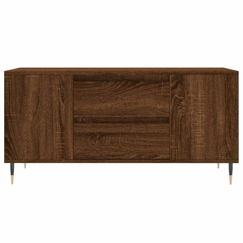 Coffee Table Brown Oak 102x44.5x50 cm Engineered Wood