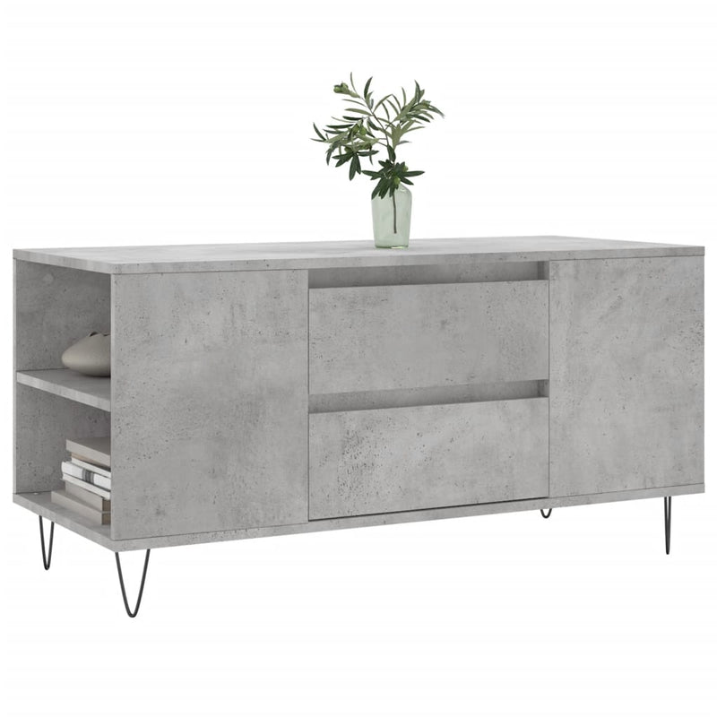 Coffee Table Concrete Grey 102x44.5x50 cm Engineered Wood