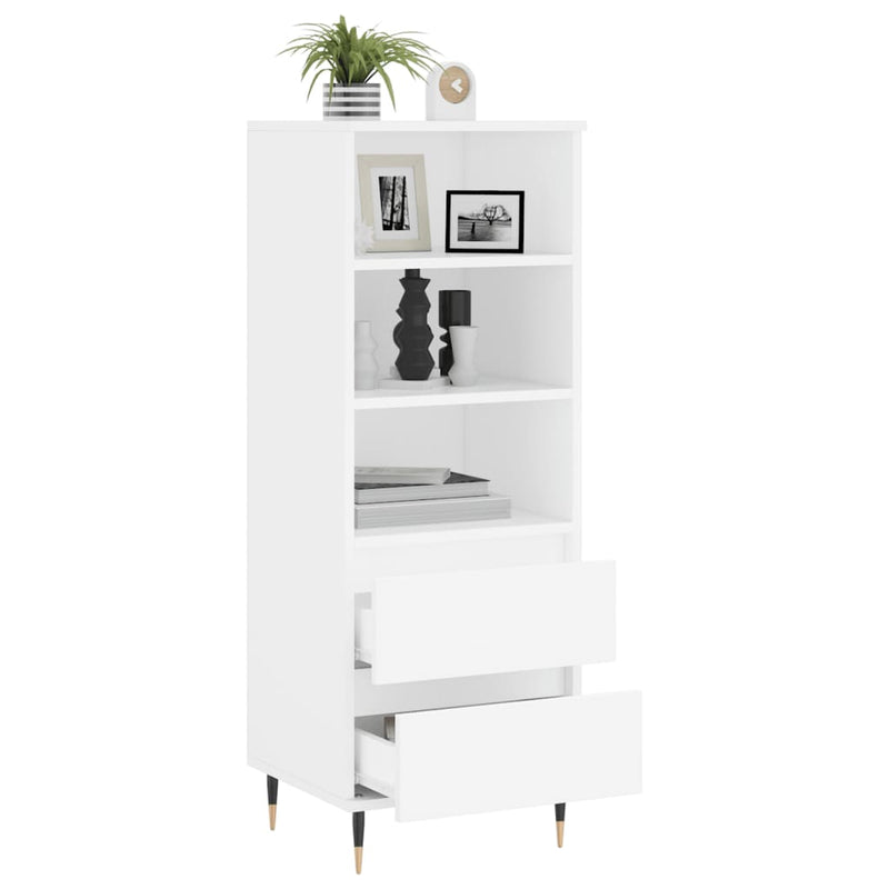 Highboard White 40x36x110 cm Engineered Wood