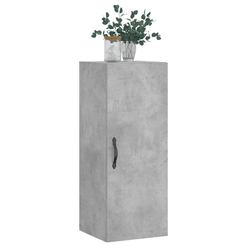 Wall Mounted Cabinet Concrete Grey 34.5x34x90 cm Engineered Wood