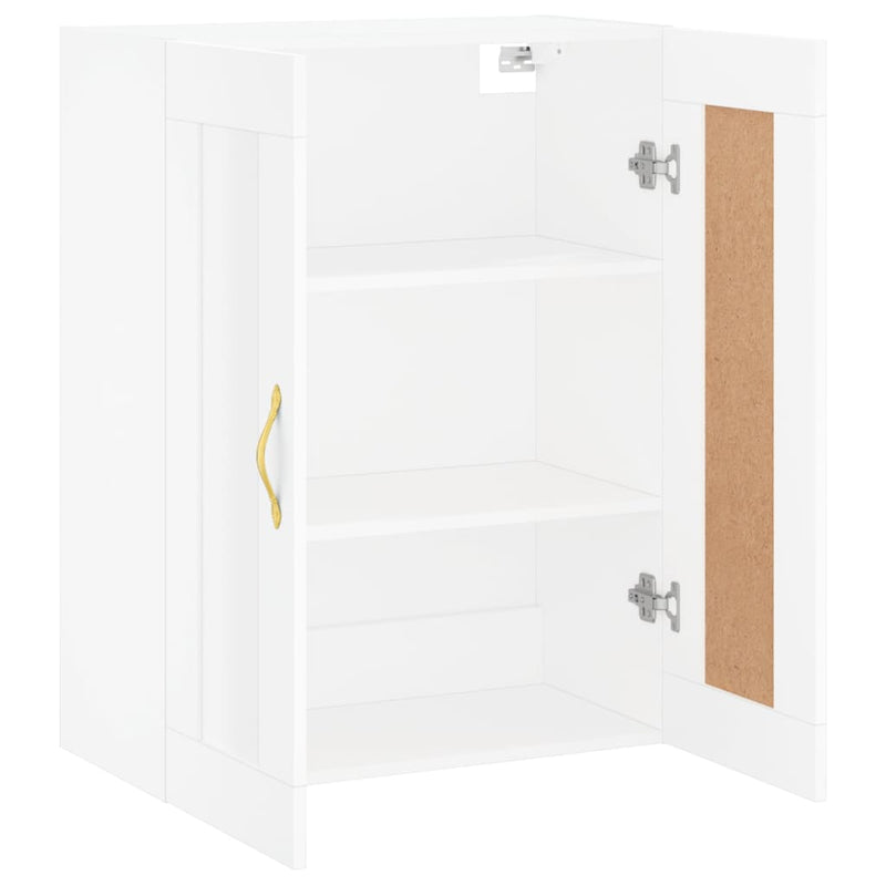 Wall Mounted Cabinet White 69.5x34x90 cm Engineered Wood