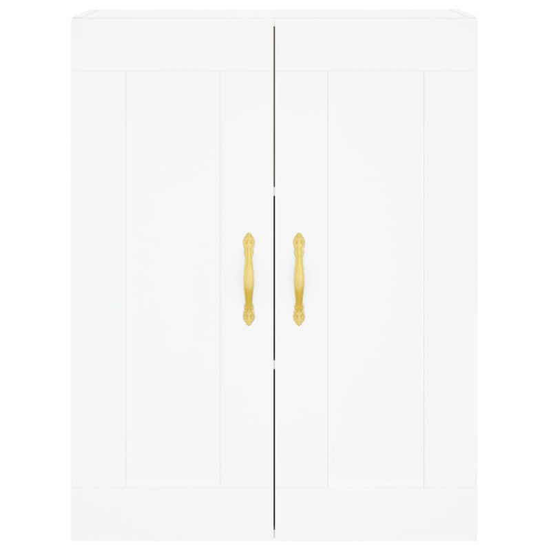 Wall Mounted Cabinet White 69.5x34x90 cm Engineered Wood