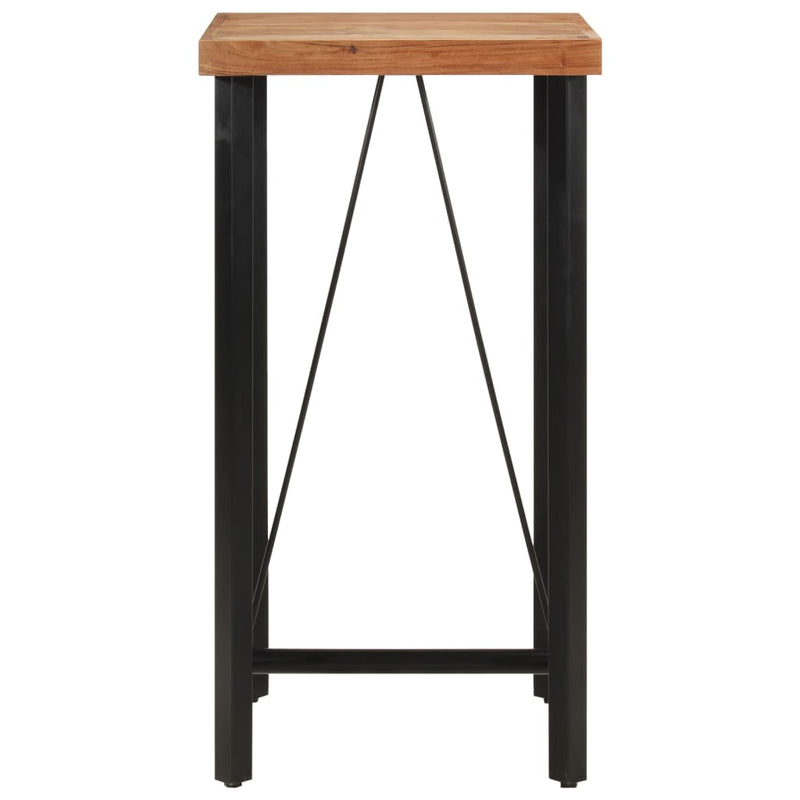 Bar Table 55x55x107 cm Solid Wood Acacia and Iron