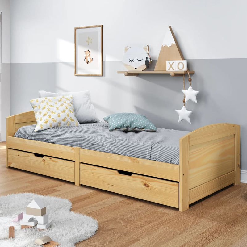 Day Bed with 2 Drawers without Mattress "IRUN" 90x200 cm