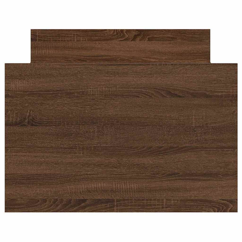 Bed Frame without Mattress Brown Oak 100x200 cm