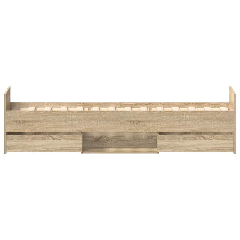 Bed Frame without Mattress Sonoma Oak 90x200 cm