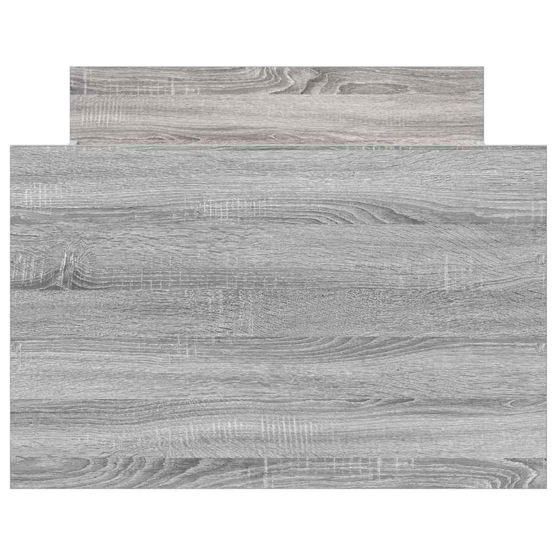 Bed Frame without Mattress Grey Sonoma 75x190 cm Small Single