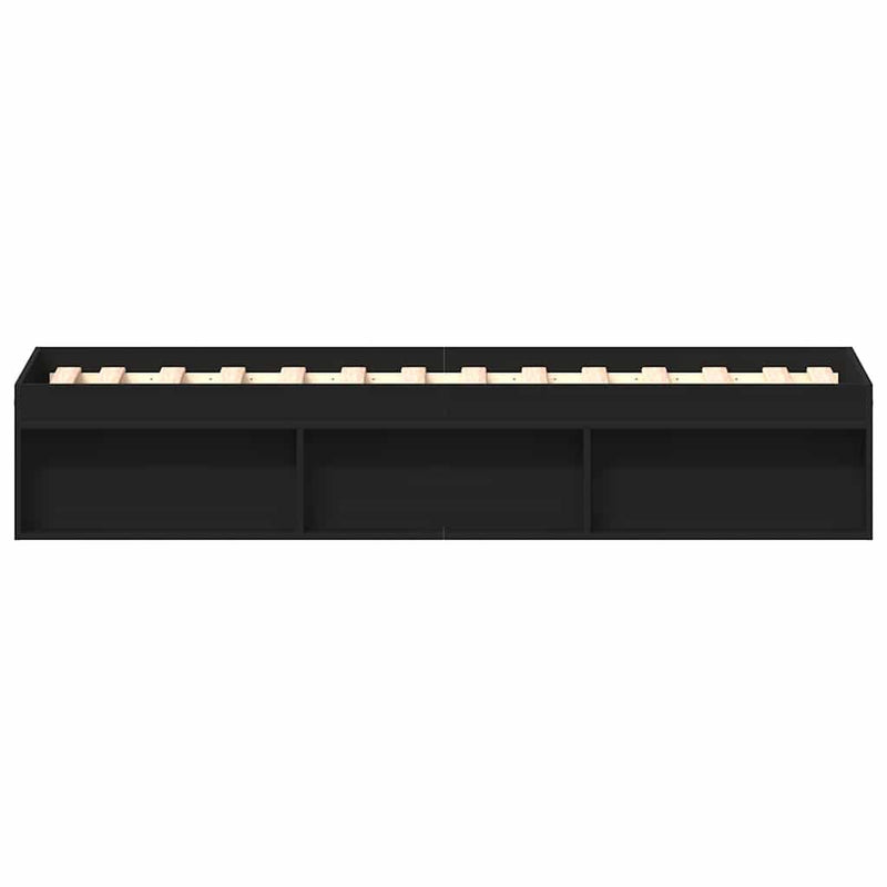 Bed Frame without Mattress Black 90x200 cm